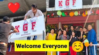 Opening Ceremony of My Newly Launched Restaurant, KGF ❤️ | Lenzing Doming