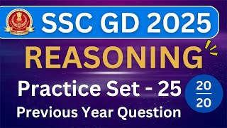 SSC GD 2025 | SSC GD 2025 Practice Set - 25 | SSC GD 2025 Reasoning | #sscgd #topclasses