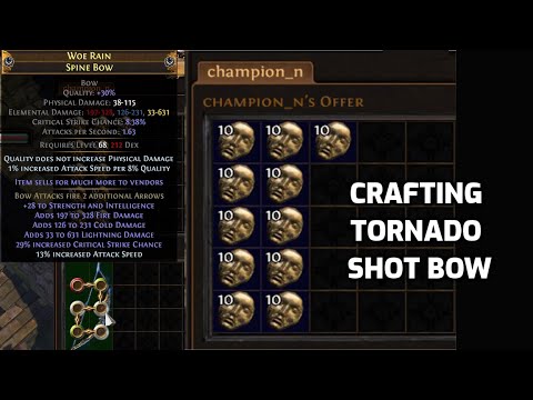 POE: Short Guide to Crafting a 100 Divine TS Bow (Vaal Gamble)(expensive)