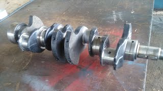 Cranshaft repair spray welding using chrome steel