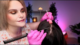 A Real Person ASMR Scalp Check