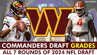 Commanders Draft Grades For All 7 Rounds Of 2024 NFL Draft Ft. Jayden Daniels & Jer’Zhan Newton