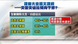 課審會定文言文比例 委員質疑過程有瑕疵 20170912 公視晚間新聞