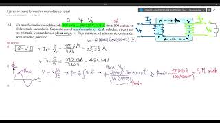 Ejercicio transformador monofásico. Funcionamiento básico del transformador.