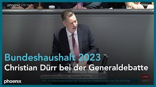 Christian Dürr bei der Generaldebatte zum Bundeshaushalt 2023 am 23.11.22