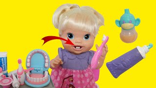 New Baby Alive doll new teeth goes to the Dentist