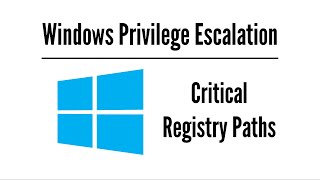 Critical Registry Paths