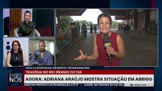 Adriana Araújo mostra situação em abrigo no Rio Grande do Sul