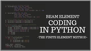 Euler-Bernoulli Beam Element - Coding in Python
