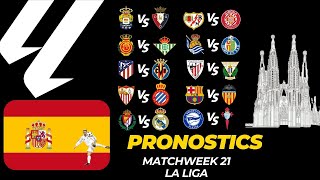 Pronostics La Liga: Journee 21 :