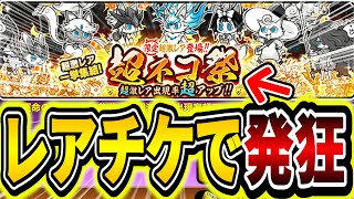 【発狂】超ネコ祭が来た！！レアチケで11連してみた結果に発狂ｗｗｗ【にゃんこ大戦争】