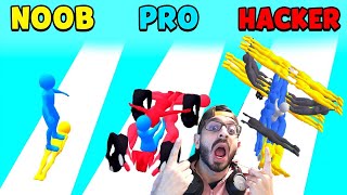 NOOB vs PRO vs HACKER en HUMAN VEHICLE | Juegos Luky