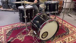 1960s Ludwig Black Duco Club Date Drum Set