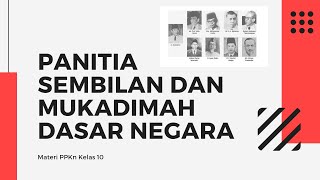 Panitia Sembilan dan Mukadimah Dasar Negara