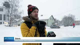 ReTV: Cīņa ar vējdzirnavām. Sniegputenis apgrūtina kustību uz ceļiem