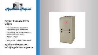 Bryant Furnace Error Codes