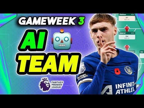 AI BUILD'S BEST GW3 TEAM | 100% AI RATING | Fantasy Premier League 2024/25 Tips