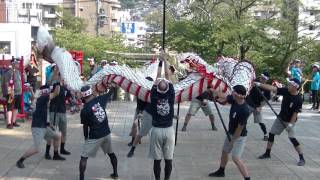 2016長崎くんち　筑後町・龍踊り（じゃおどり）　通し1　一日練習・諏訪神社場所踏み　20160911 154408