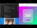 ASMR Programing - Modern Login Page Design - No Talking (space coding)