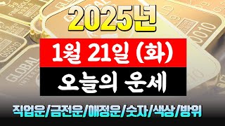 [오늘의 운세] 직업운 금전운 애정운 건강운 재물운 연애운 무료 운세 띠별 운세 2025.1.21(화)