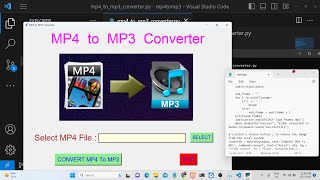 Python 3 Tkinter Script to Convert MP4 Video to Mp3 Using MoviePy & FFMPEG GUI Desktop App
