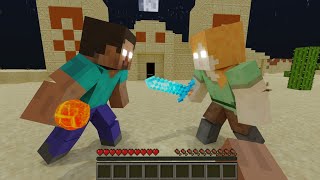 How to Spawn Evil Alex VS Herobrine in Minecraft !