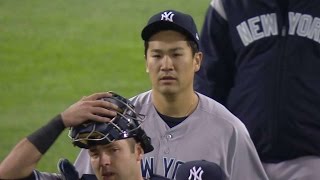 NYY@BOS: Tanaka forces groundout to complete shutout