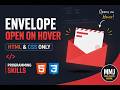 HTML & CSS Envelope Animation | Open on Hover (No JavaScript) ✉️