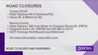 LIST: Flooded roads, business closures in Corpus Christi