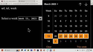HTML5 - 39 - The url, week, and tel input Types