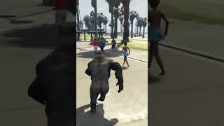Angry Gorilla on Beach Gameplay - 4 || GTA V mod || #shorts
