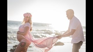 Magical California beach baby bump photoshoot with Lindsay \u0026 Todd by Mika Gurovich Photography