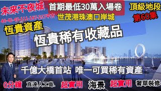 珠海香洲區 世茂港珠澳口岸城  1棟無敵恆久海景  首期最低30萬入場卷  千億大橋首站唯一可買珍稀資產  恆貴稀有收藏品  未来不夜城  #珠海#世貿港珠澳口岸城