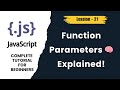 JavaScript Function Parameters 🔥 Explained with Real Examples (Hindi) lesson 21
