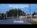 Railroad Crossing / Järnvägsövergång @ Ormsta, Vallentuna, Sweden + Bonus: X10p train video