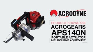 Acrodyne working on Melbourne Aqueduct's valve with Portable Valve Actuator APS140N