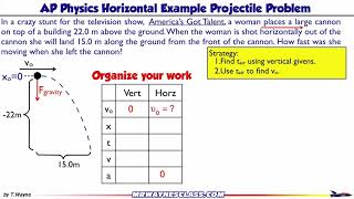 Horizontal Projectile Motion Example 1