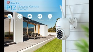 1080P Ctronics PTZ Wifi Security Camera with 18m Color Night Vision and Auto Tracking