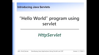 Video #6 First Program Hello World program using Http Servlet in Eclipse