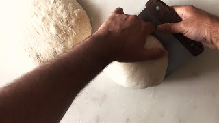 Using a Dough Scraper to Build Tension on a Basic High Hydration Sourdough Round - Final Shape