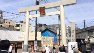 瀬戸市　深川神社一の鳥居再建事業　竣工奉告祭　除幕式