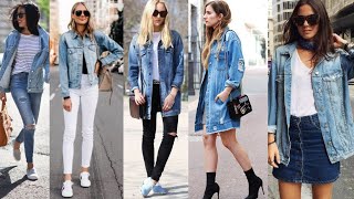 MODA MUJER, CHAMARRAS DE MEZCLILLA, DENIM,  TENDENCIA 2023, HERMOSOS OUTFITS Y LOOKS MODERNOS