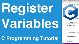 Register Variables | C Programming Tutorial