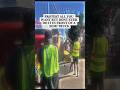 TRUCKER ENDED THE PROTEST IN SECONDS.