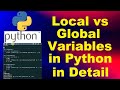 Local and global variables in python | Python full course #localandglobalvariables #learningpython