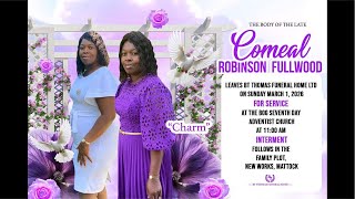 Thanksgiving service for the LATE ComealRobinson Fullwood