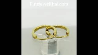 Finejewelthai ต่างหู-ต่างหูห่วง-ต่างหูทอง-ทองแท้-Hoop-Gold-Earring - E2137g