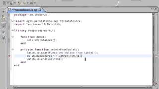 Essential EGL+Batch - Lesson 26 SQL Prepared Insert