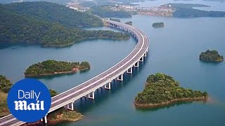 Amazing 37-mile-long motorway built across stunning reservoir