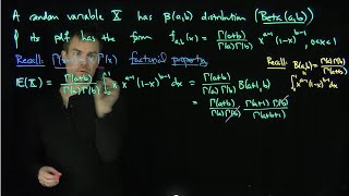 Beta Random Variable: Mean and Variance